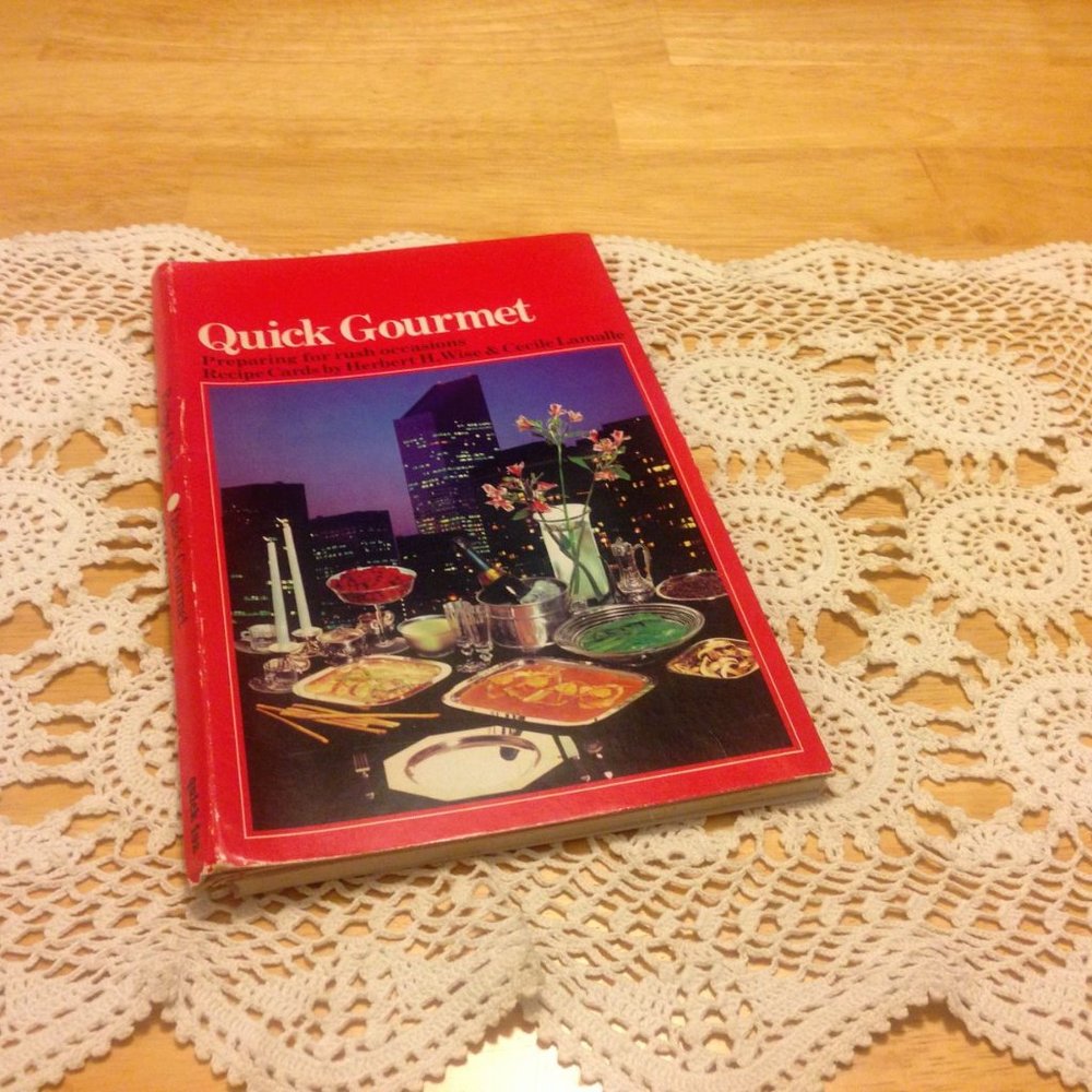 Book Sale! 3 for $10! Vintage Cookbook, Quick Gourmet